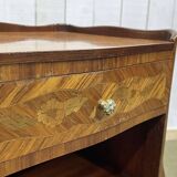 Louis XV style bedside table in rosewood and oak from the 1970s.