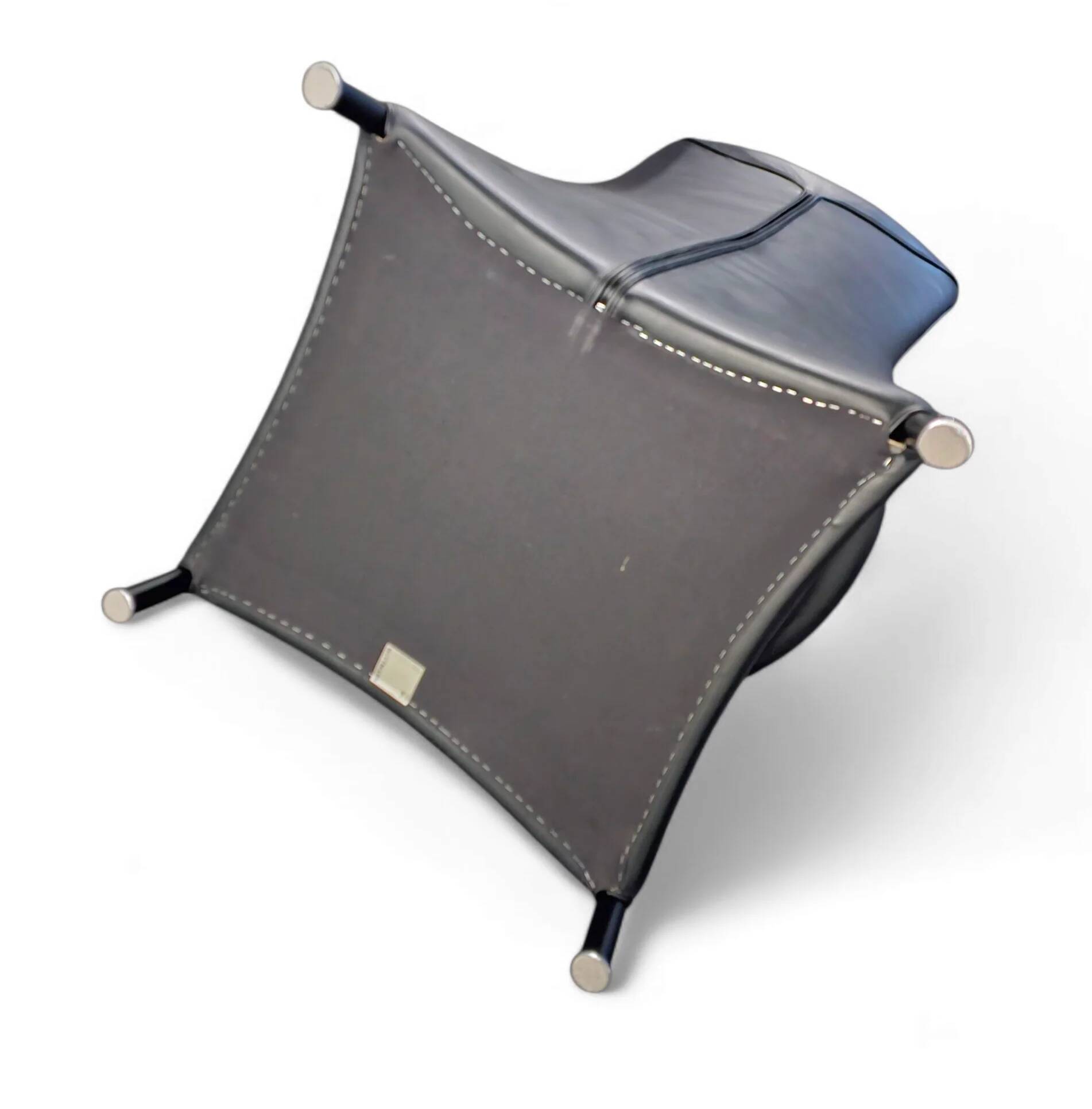 2 x armchair by Wittmann, design Paolo Piva, model Alta Highback, black leather