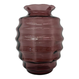 Vase Art déco Doyen en verre violet, années 1930