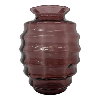 Art deco Doyen vase purple glass , 1930’s