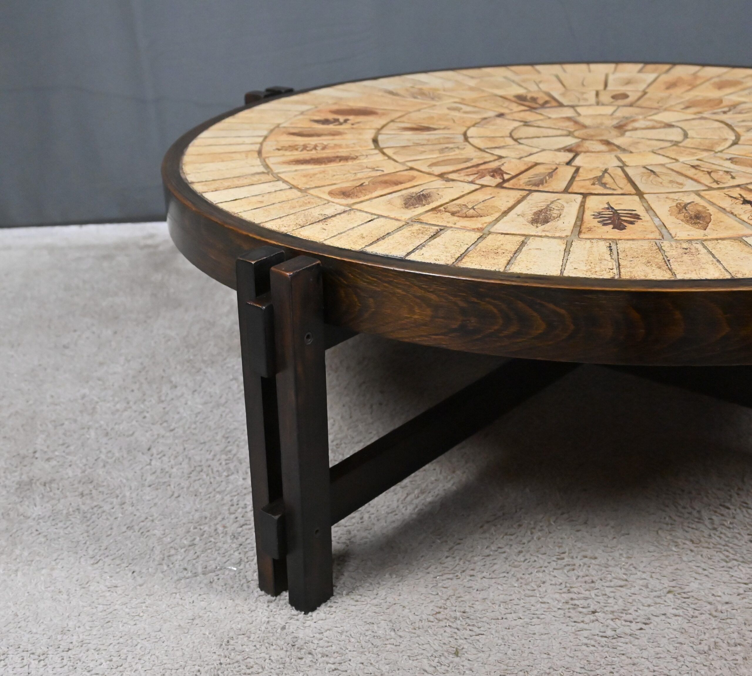 Table basse signée R. Capron, collection les Herbiers, Vallauris – 1960