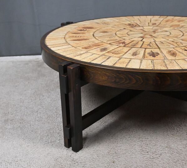 Table basse signée R. Capron, collection les Herbiers, Vallauris – 1960