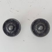 Pair of solid aluminium Victorian-style handles