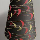 Danish Teak floor lamp with Black and Red , Yellow shade 1960s