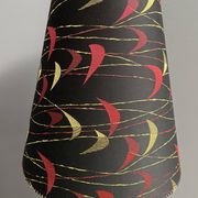 Danish Teak floor lamp with Black and Red , Yellow shade 1960s