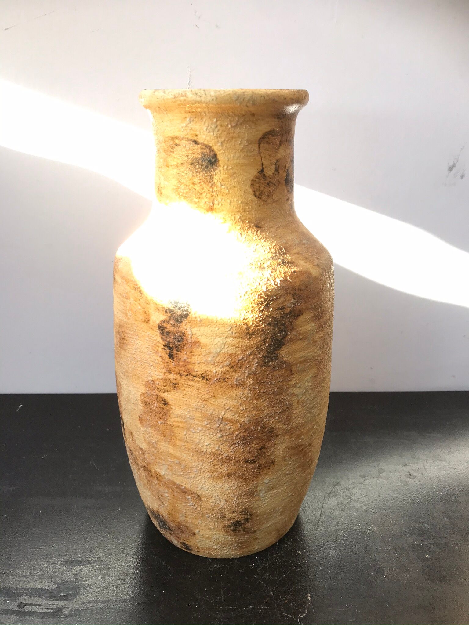 Former vase st clement ref 9218 ceramics beige france vintage