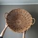 Vintage handmade wicker storage basket