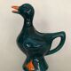 Blue duck pitcher in earthenware, Poet Laval circa 1960