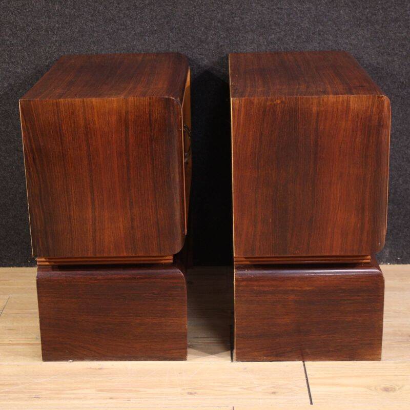 Paire de tables de chevet italiennes, milieu du 20e siècle