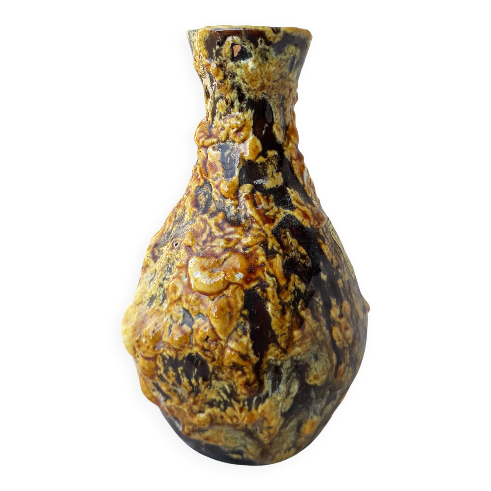Ceramic fat lava vase