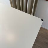 USM Haller table in pearl grey laminate