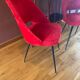 Pair of Pelfran moumoute barrel chairs, vintage from the 60s-70s, compass base.