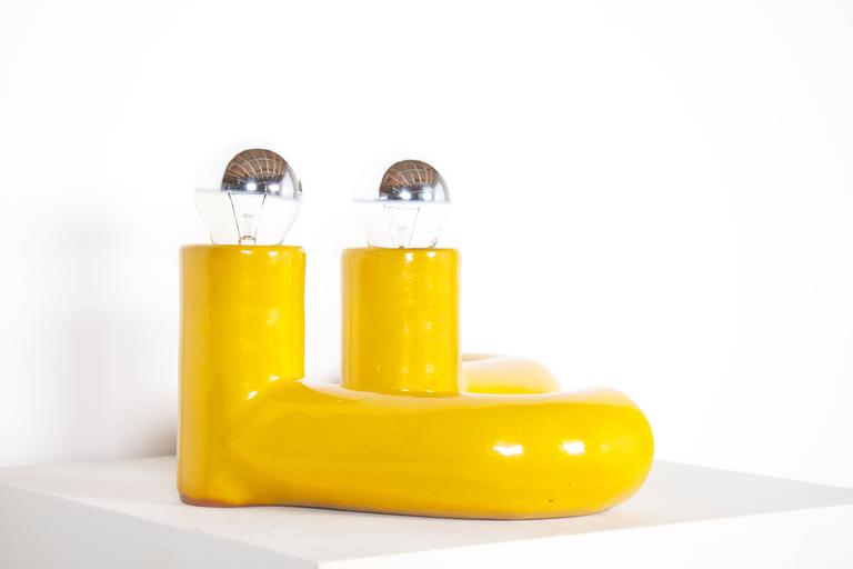 Pair of ceramic lamps