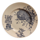 French vintage plate, R. Lafitte, Terre de Fer, Salins