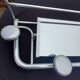 Vintage aluminum swivel mirror wall coat rack