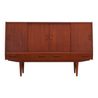 Teak highboard, Danish design, 1960s, manufacture: Westergaards Møbelfabrik