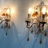 Pair of murano stamps and 1950 crystals