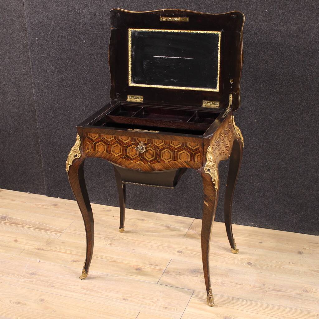 19th Century Napoleon III Inlaid Sewing Table