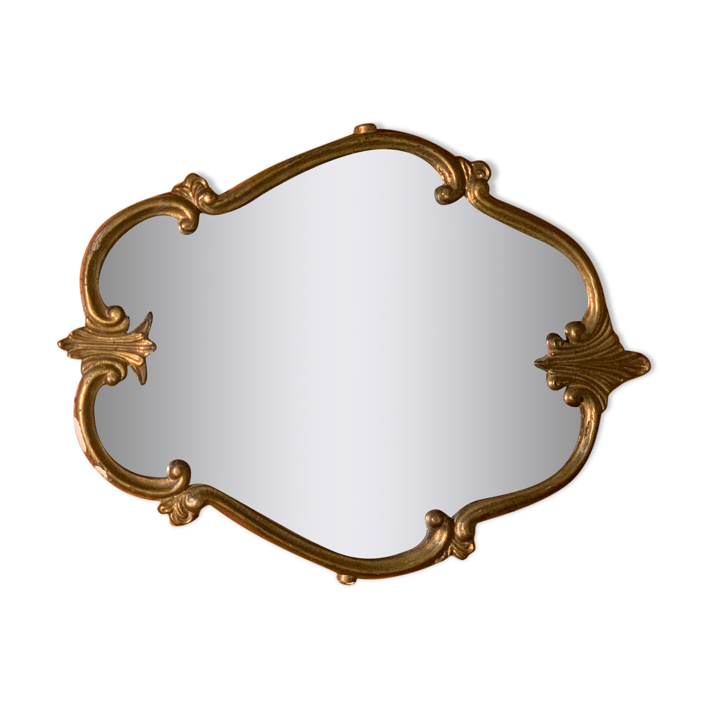 Golden baroque mirror 28x37cm