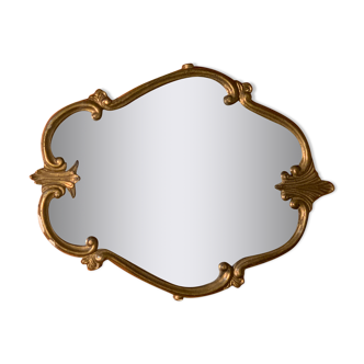 Golden baroque mirror 28x37cm