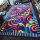 1980s XXL huge Design abstract high quality wool carpet/rug for Hilton hotel