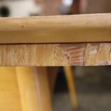 Vintage Scandinavian dining table made of Karelian birch