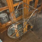 Vintage rolling bar cart