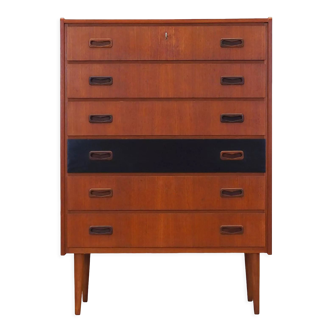 Teak chest of drawers, Danish design, 1970s, made in Denmark