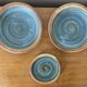 Plat ancien + dessous bouteille PIERRE DIGAN La Borne grès pyrité vintage