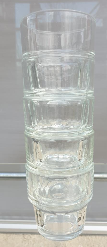 Set 5 glasses stackable Duralex