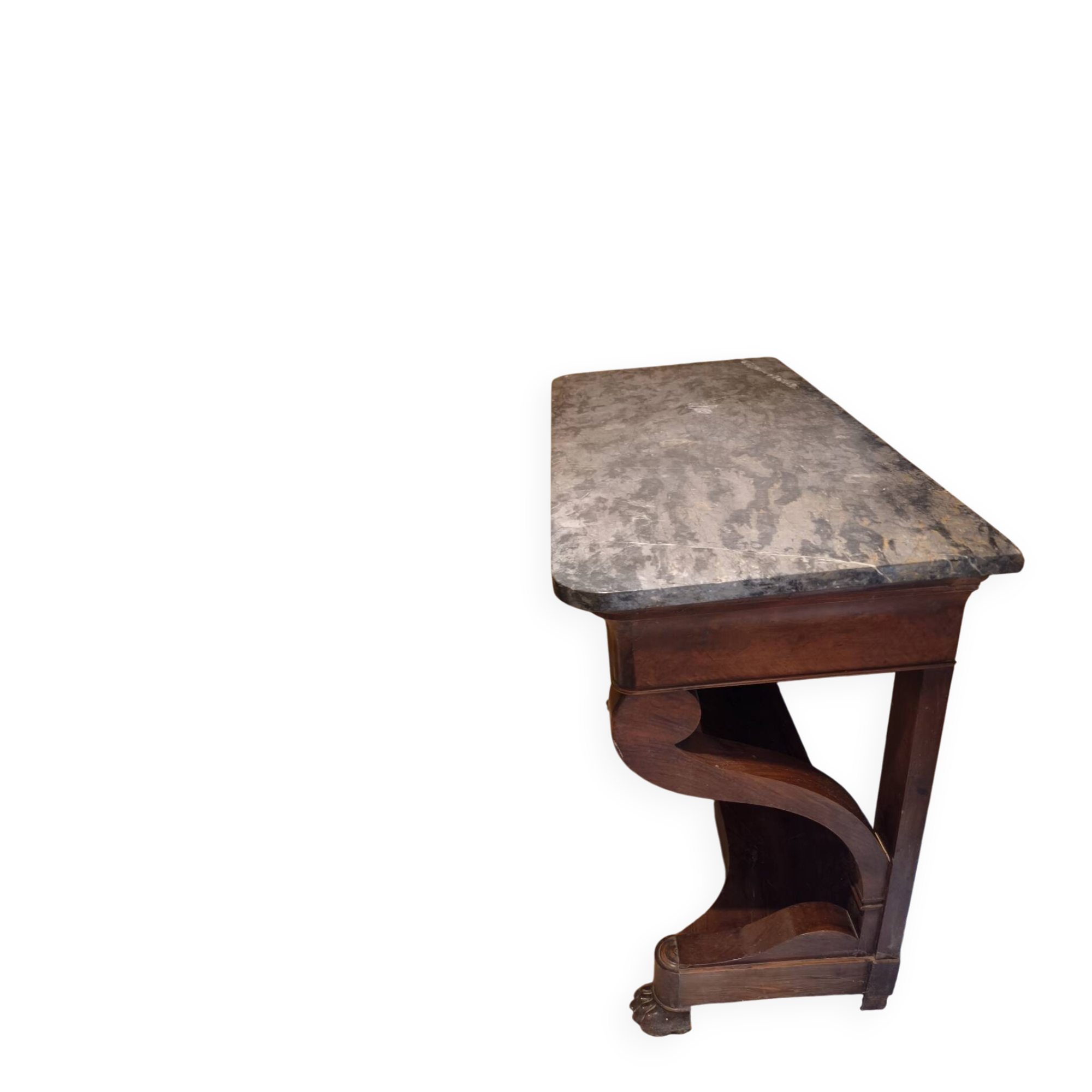 Beautiful Louis Philippe wood and marble console.