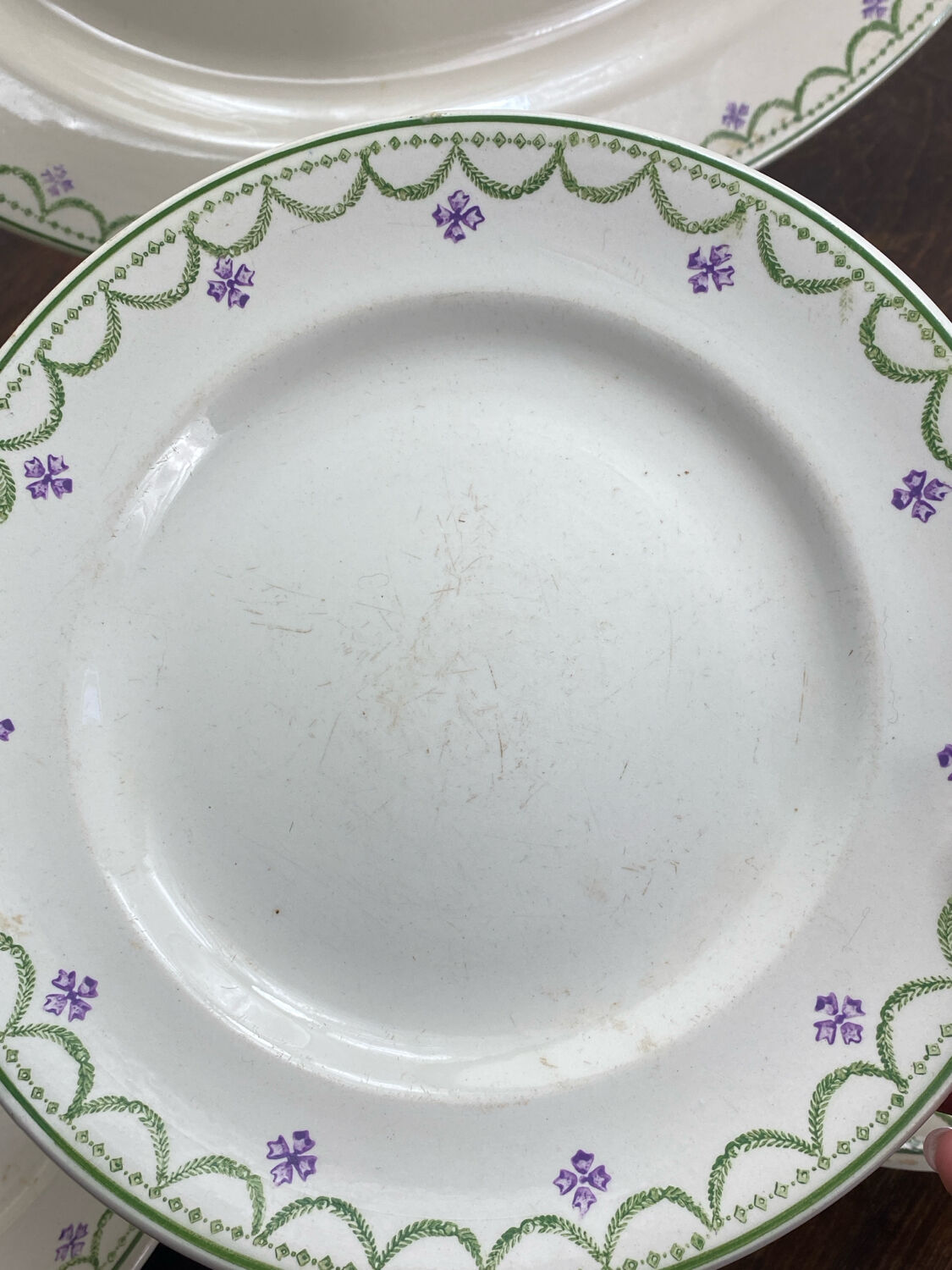 Iron clay dishes, Longwy, Violetta collection