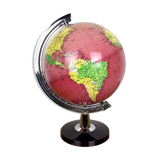 Bright globe vintage red background
