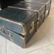 Old trunk in zinc/wood and brass