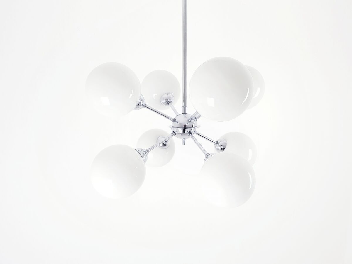Sputnik chandelier glass and chrome