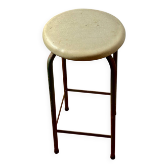 Tabouret industriel en métal vintage