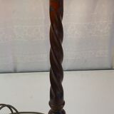 Solid wood-laying lamp turned - 60s