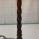 Solid wood-laying lamp turned - 60s