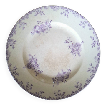 Plat ancien en faïence terre de fer