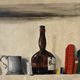 “The Bookshelf” London shelves by R Steed, oil on panel