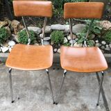 Vintage chrome and leatherette chairs