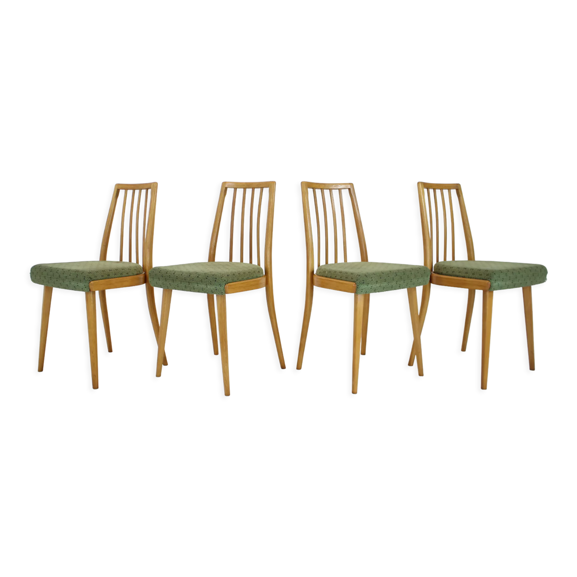 1970s set of four dining chairs by Ton, Czechoslovakia