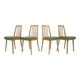 1970s set of four dining chairs by Ton, Czechoslovakia