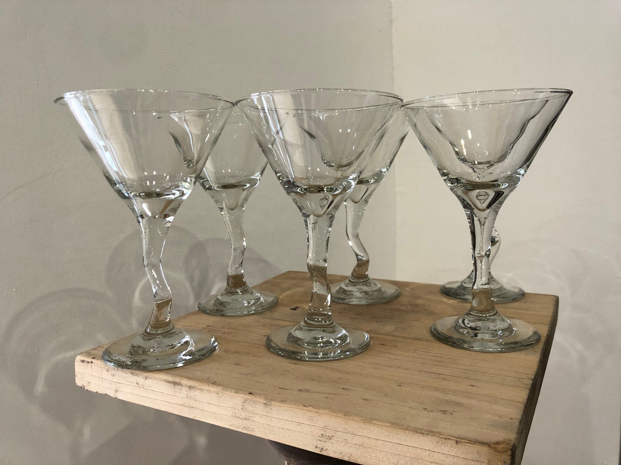 6 glasses Martini or cocktail