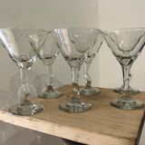 6 glasses Martini or cocktail