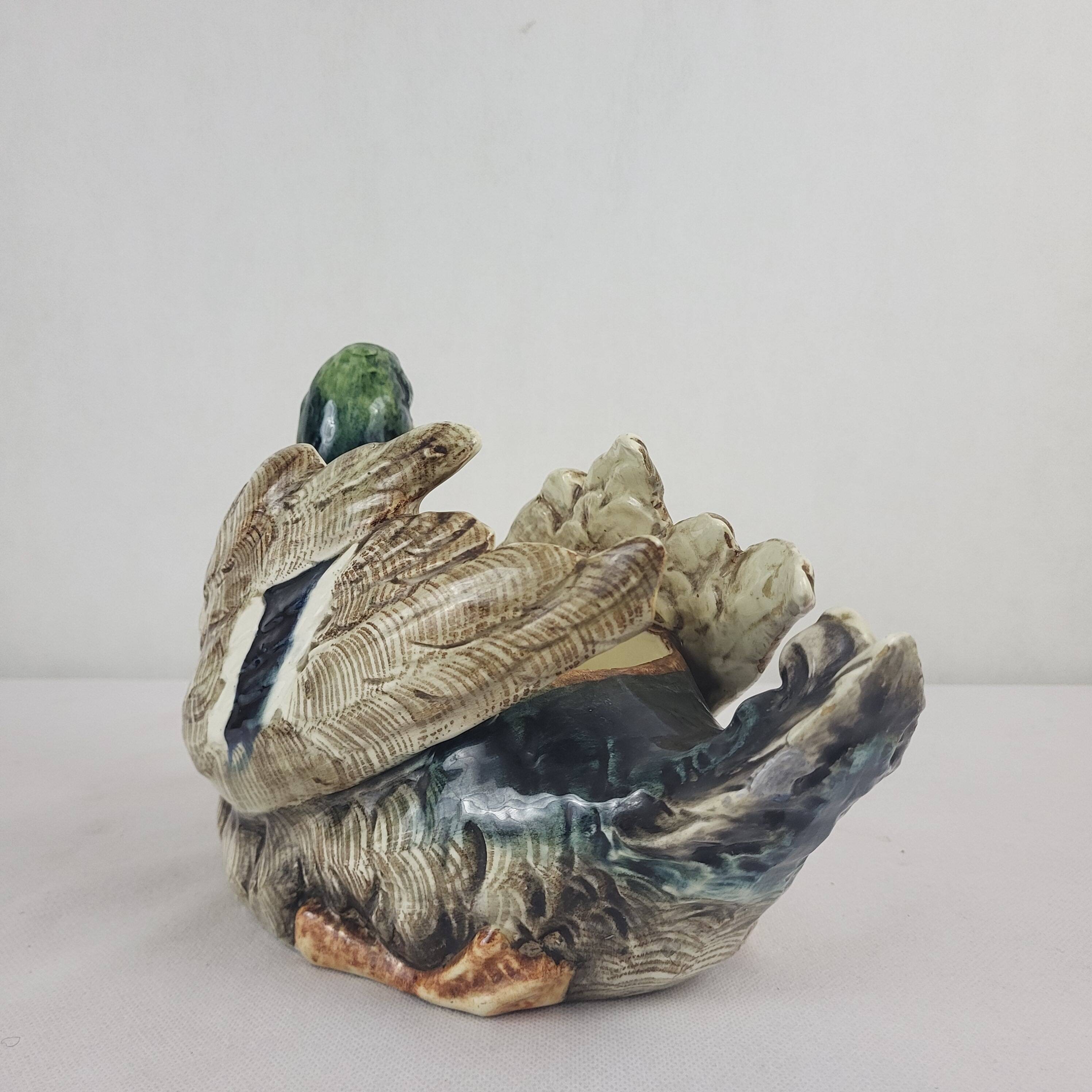 Duck majolica planter, planter, 1900