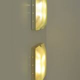 Vintage Italian Metal and Glass Sconces from Fontana Arte, 1960s, Set of 2