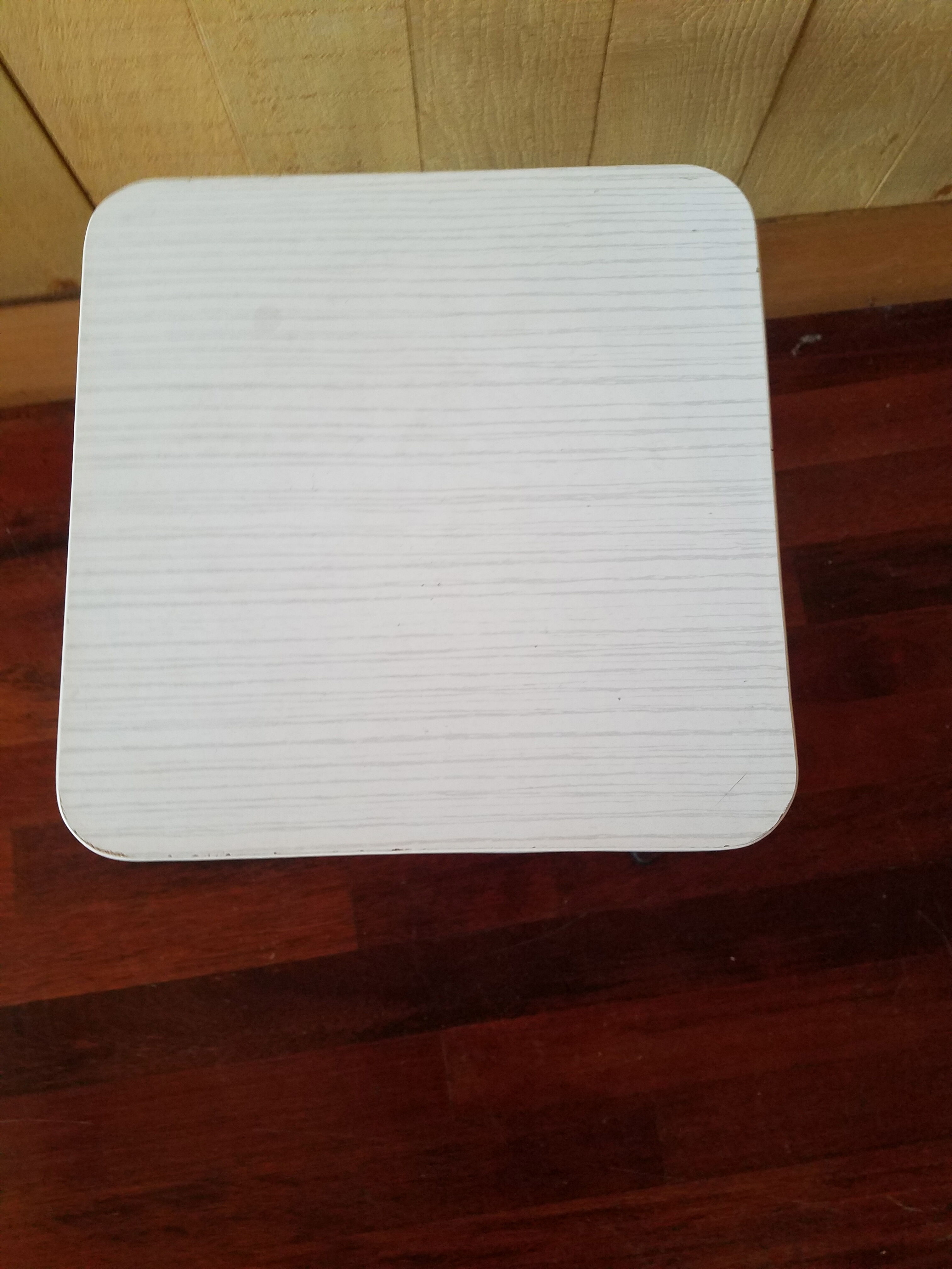 White stool in formica of 1970