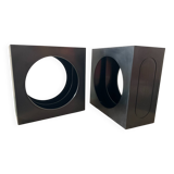 Pair of vintage 1970s vinyl record racks