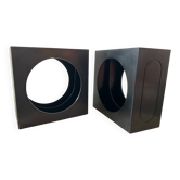Pair of vintage 1970s vinyl record racks